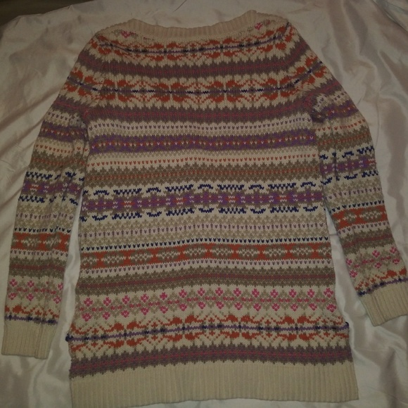 Lauren Ralph Lauren Chunky Fair Isle Sweater Nordic Print Winter Size Large - Picture 8 of 8